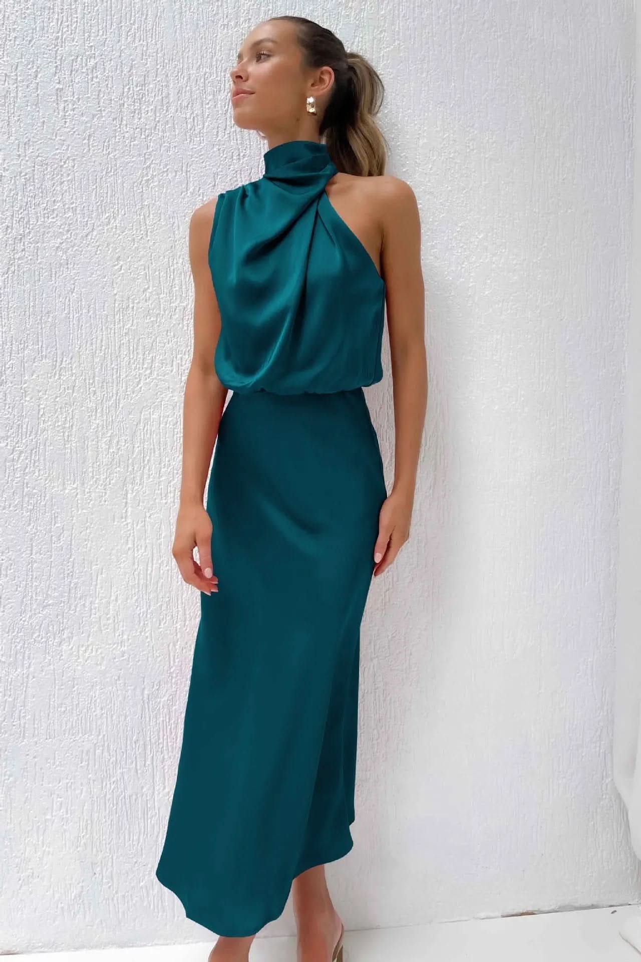 Carlina – Robe Longue Satinée MollyBoo