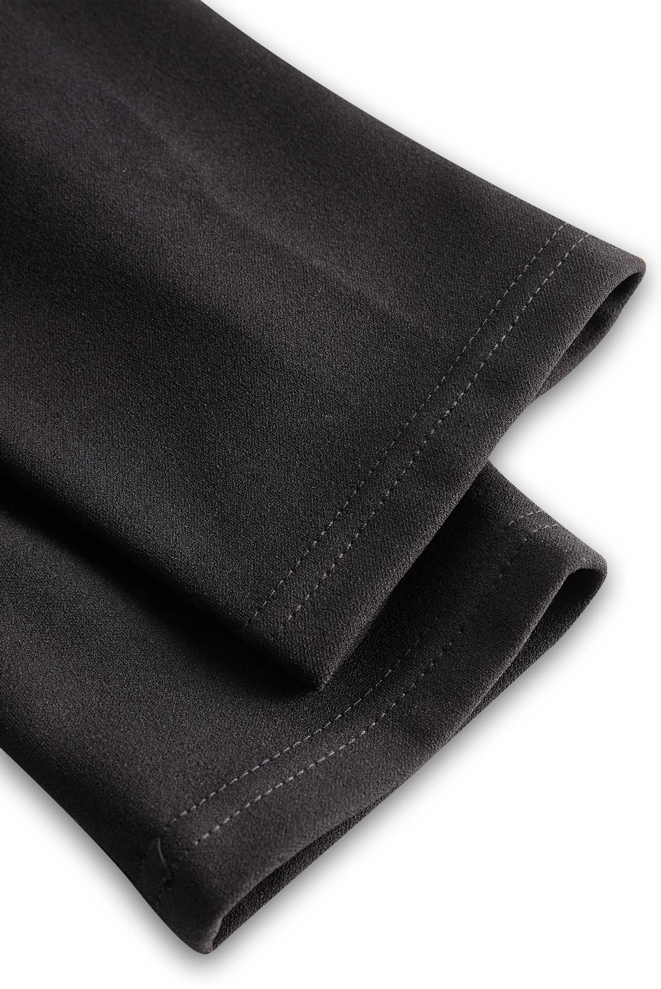 Refined Black Belted Sheath Dress with Mandarin Collar MollyBoo