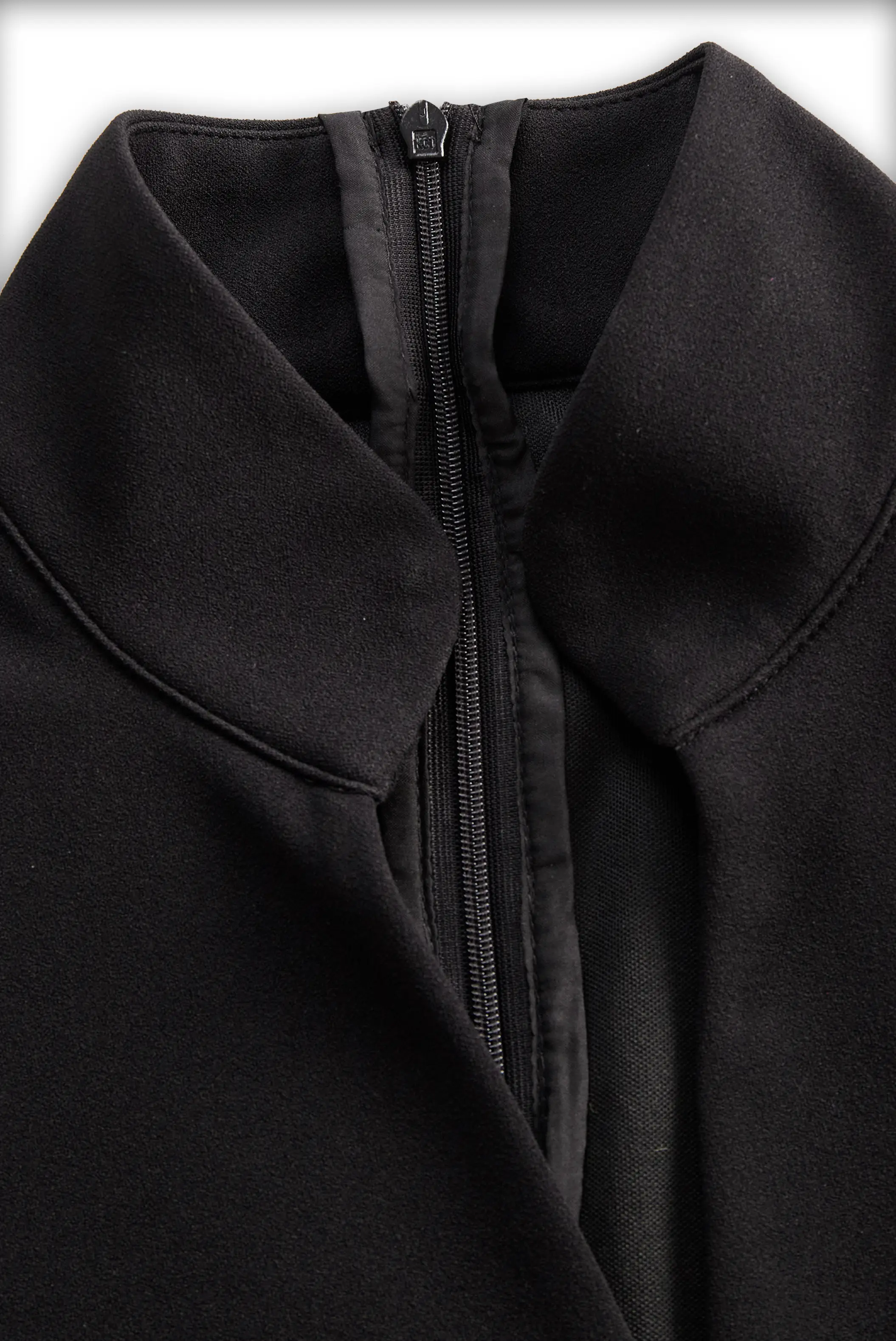 Refined Black Belted Sheath Dress with Mandarin Collar MollyBoo