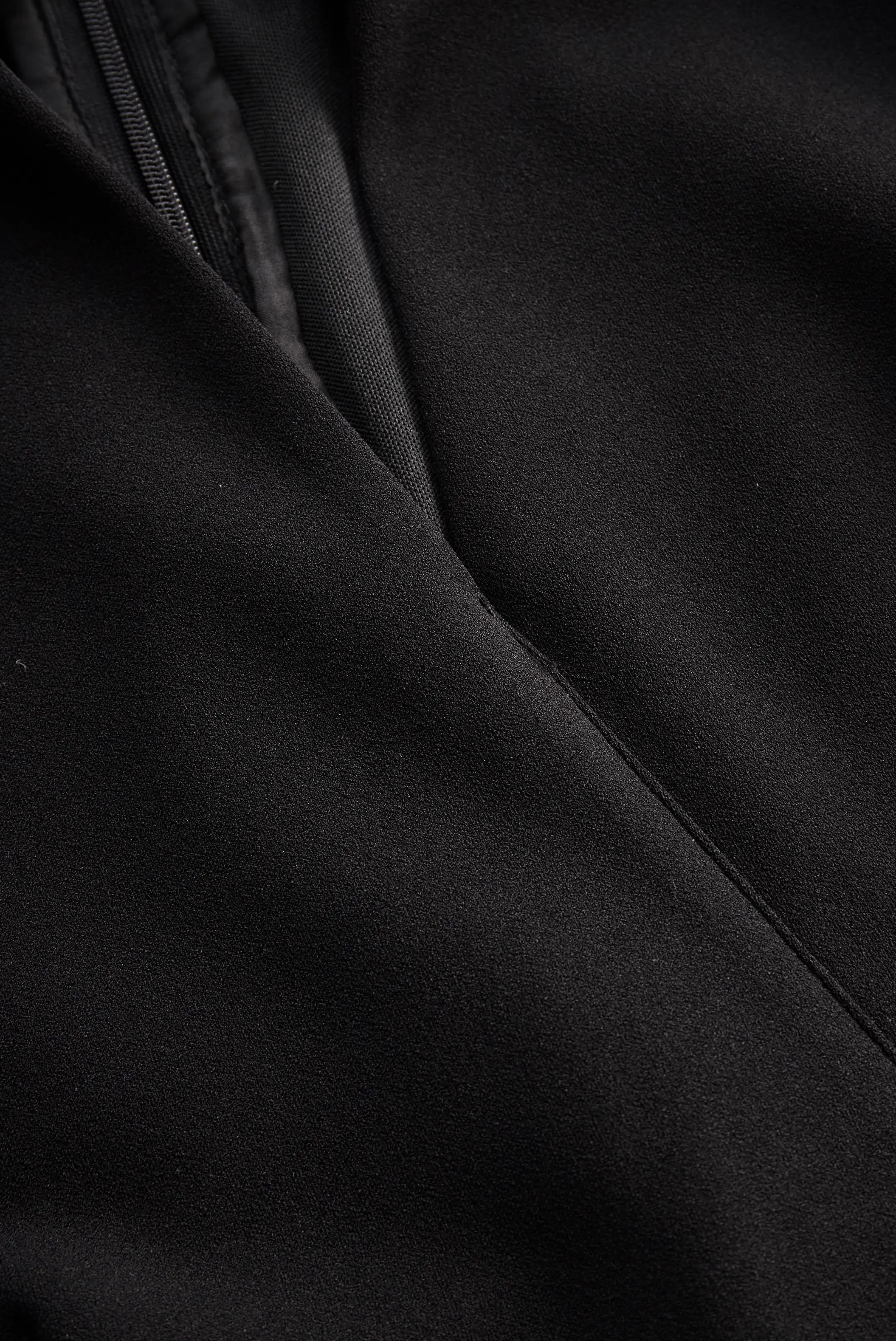 Refined Black Belted Sheath Dress with Mandarin Collar MollyBoo