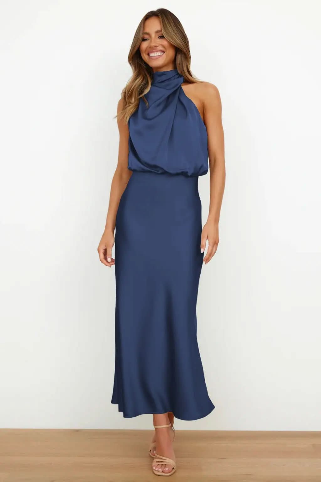 Carlina – Robe Longue Satinée MollyBoo