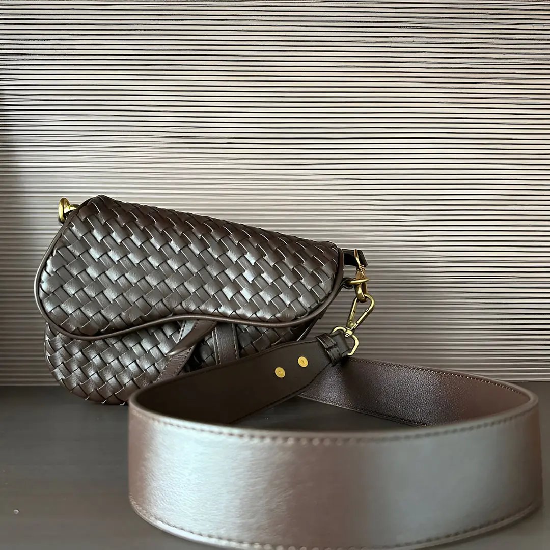 Madelyn Woven Saddle Bag LUXBAG