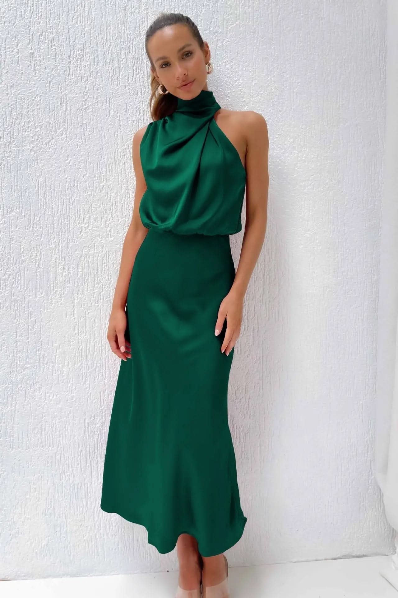 Carlina – Robe Longue Satinée MollyBoo