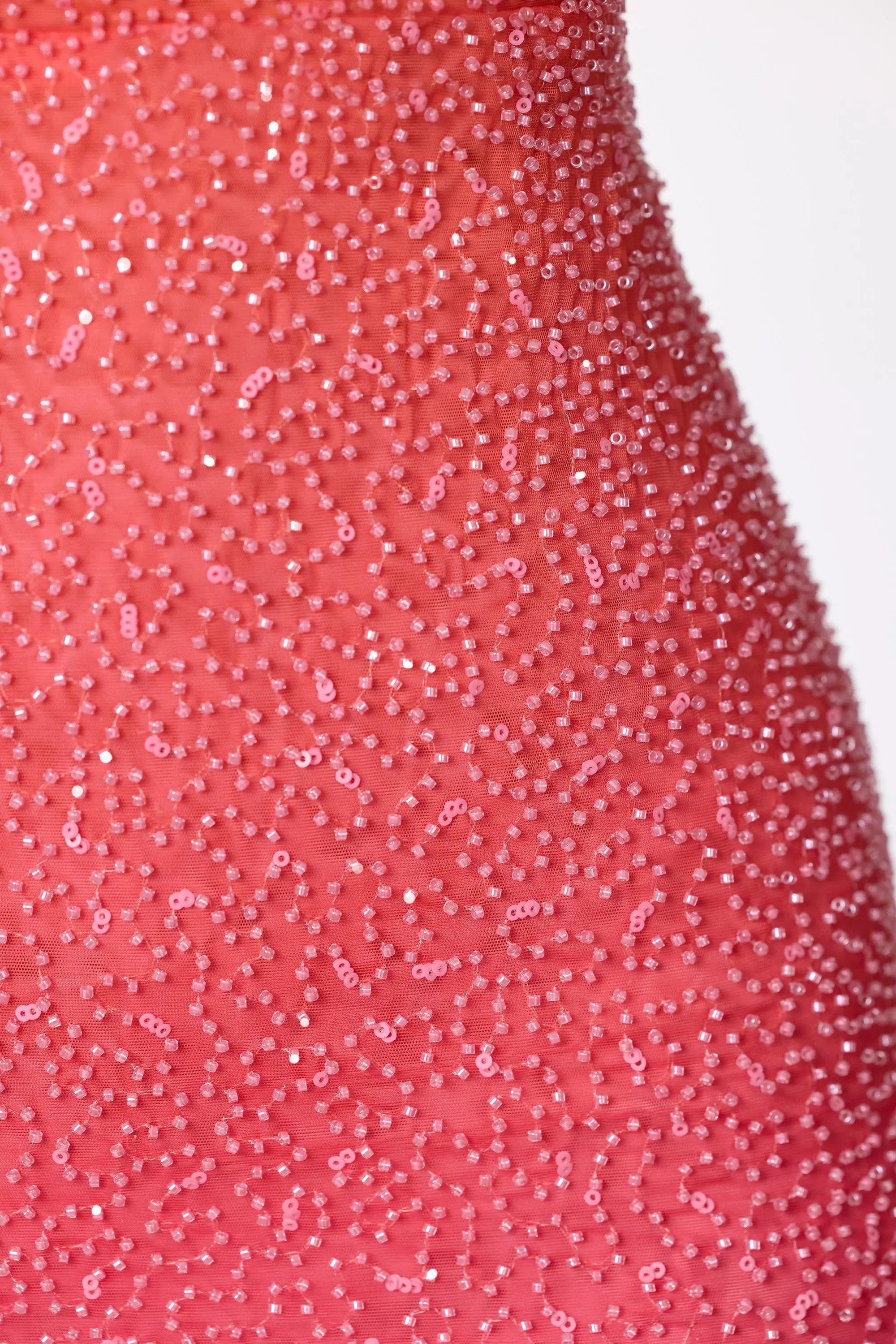 Embellished Maxi Dress in Red and Orange Ombré Bo+Tee