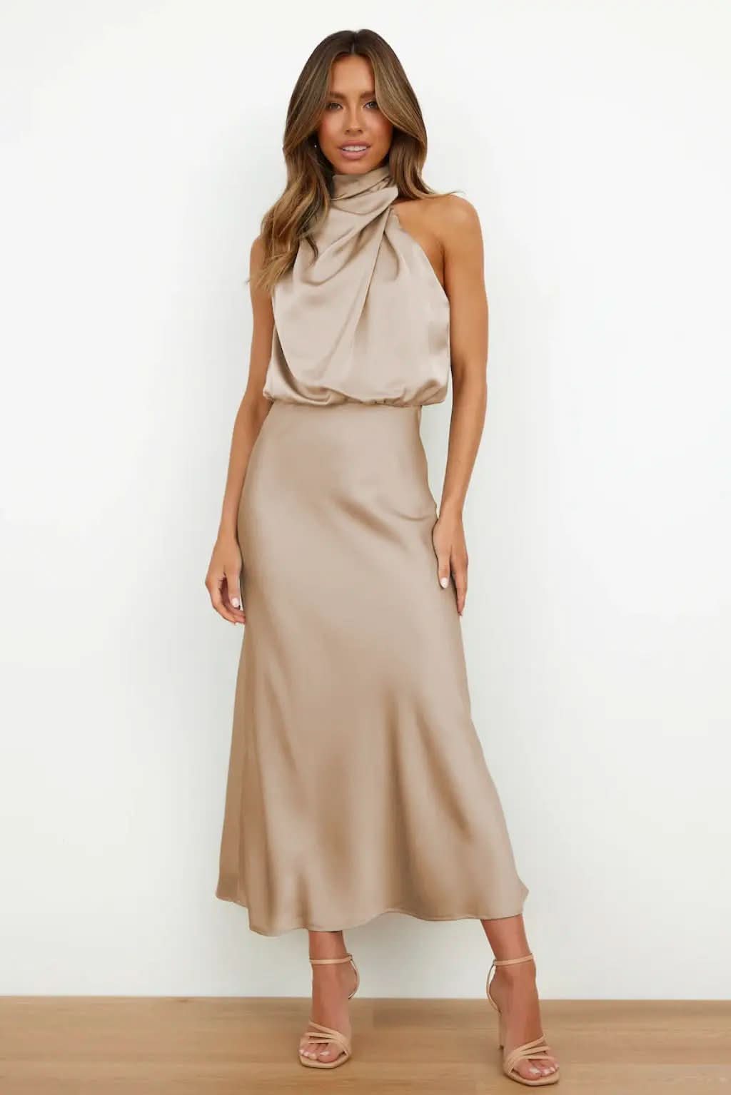 Carlina – Robe Longue Satinée MollyBoo