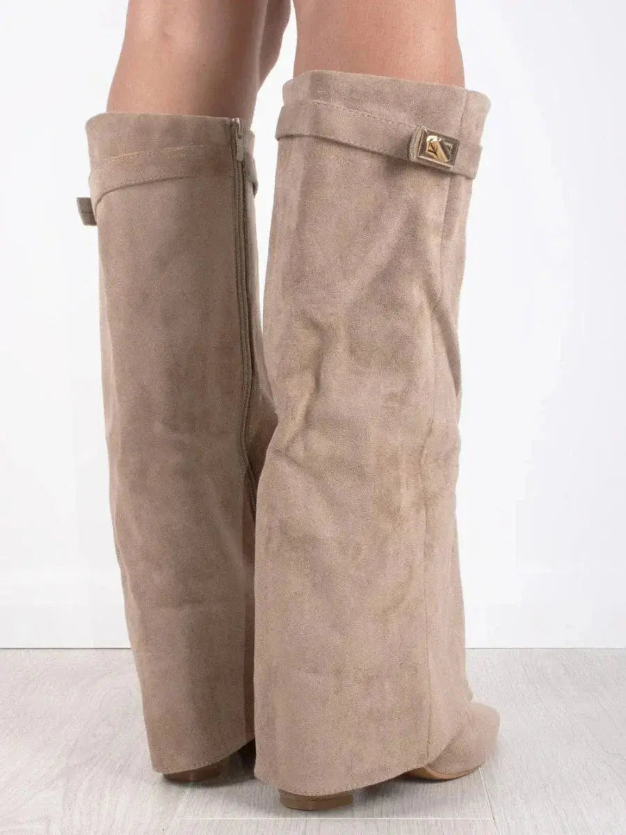 Flap Knee-High Boots MollyBoo