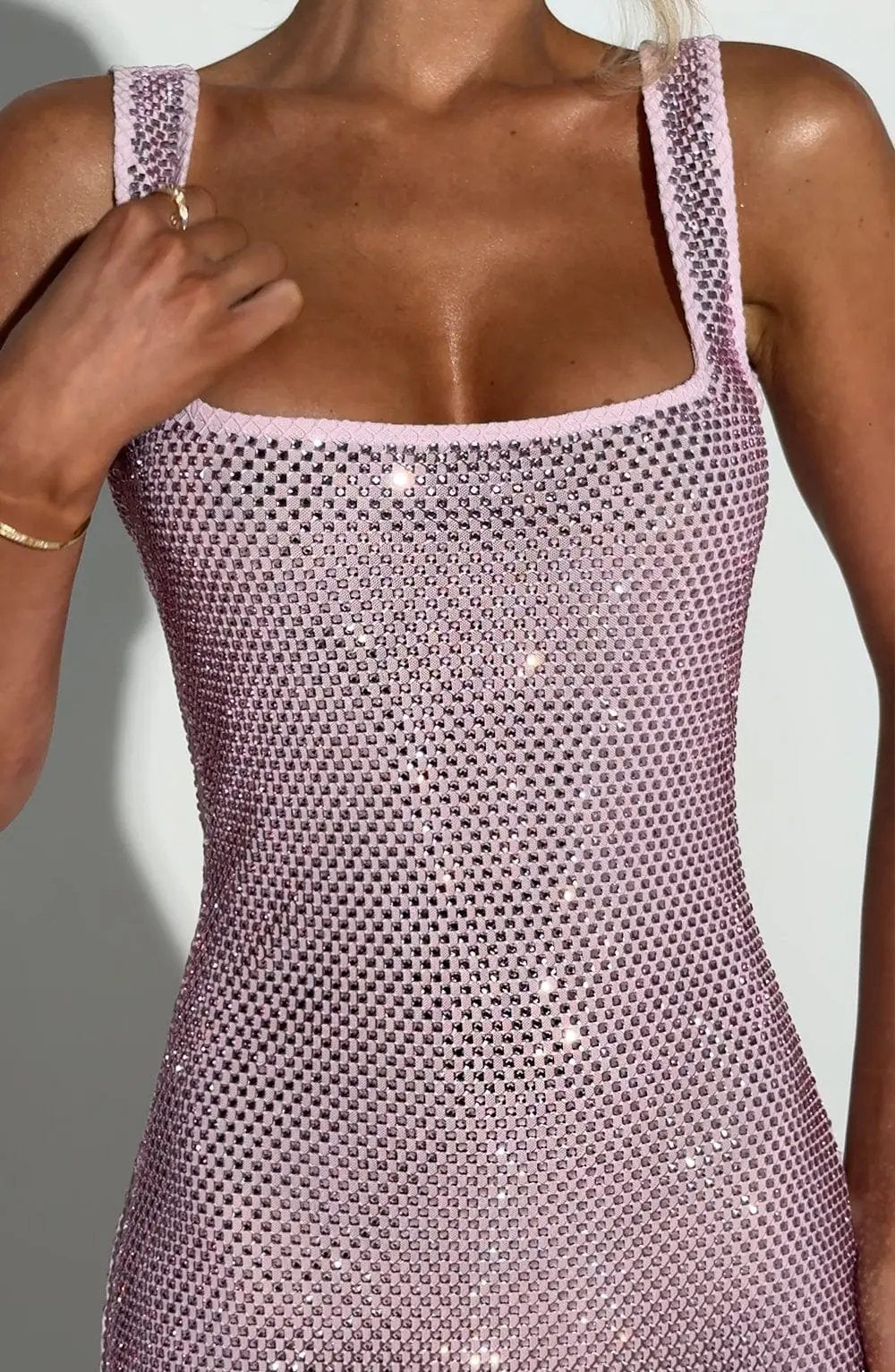 Petra Dress – Pink: Bold Sparkle, Sleek Silhouette MollyBoo