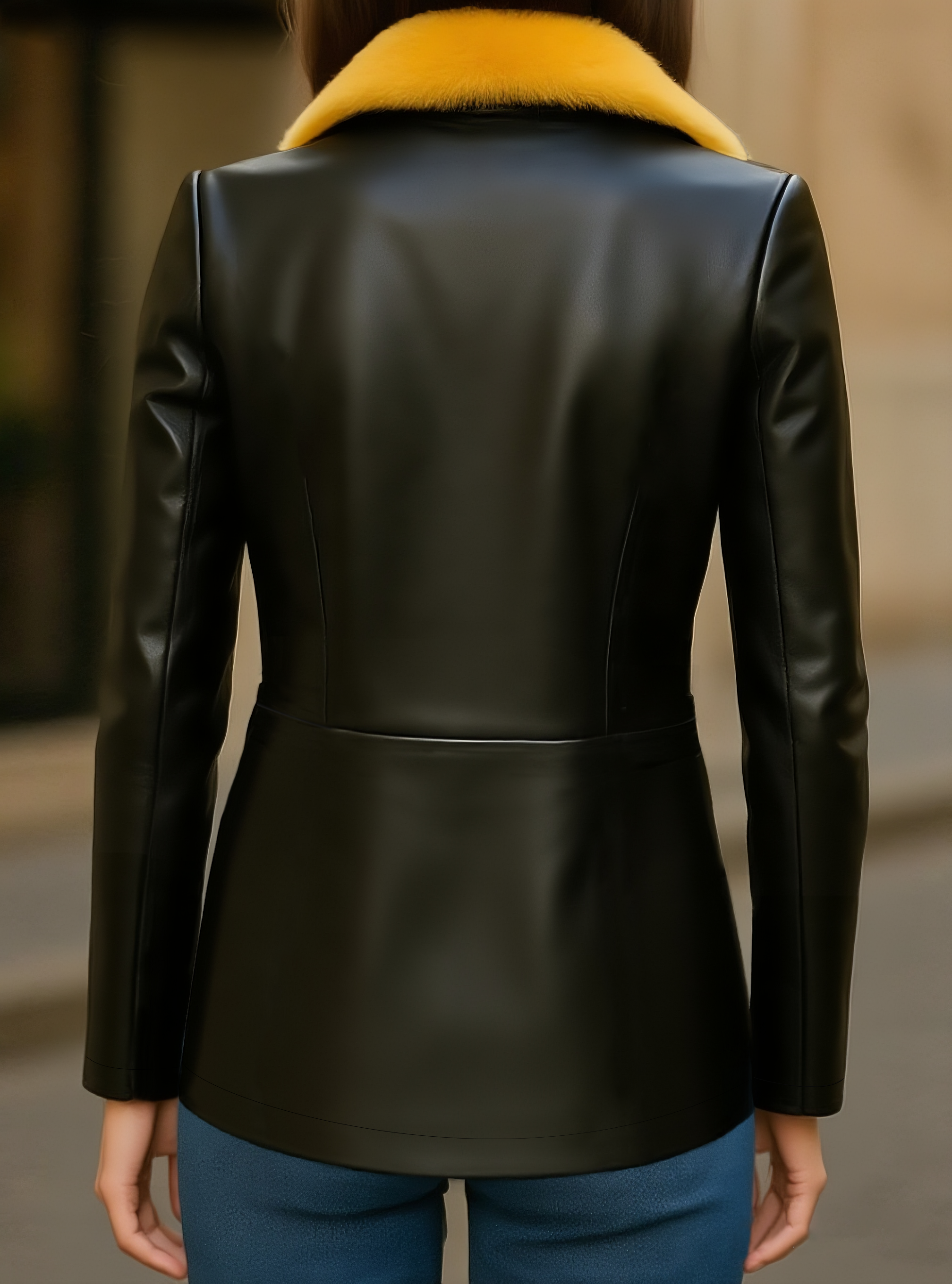 Leather Military Blazer - MollyBoo