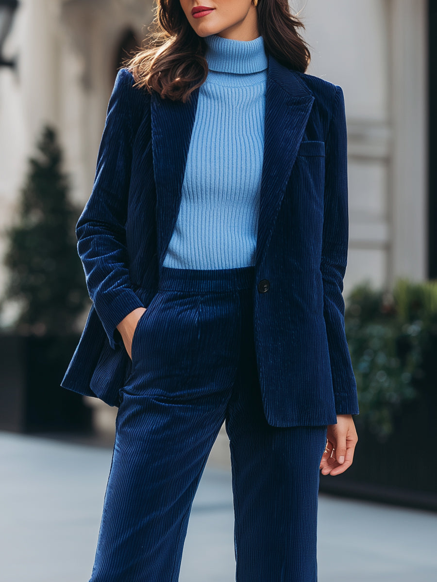 Timeless Corduroy Blazer & Pants Set MollyBoo