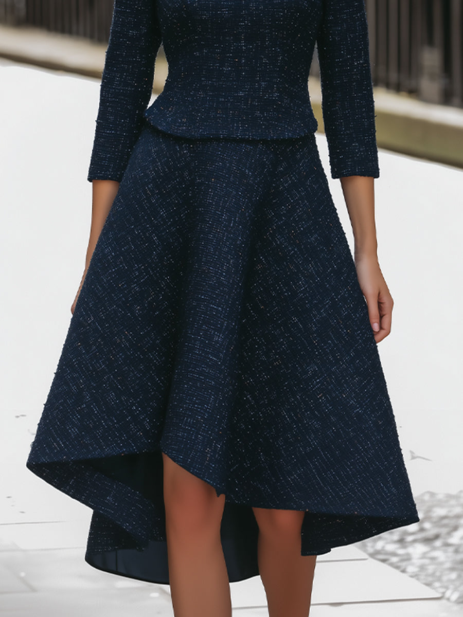 Midnight Symphony High-Low Cocktail Dress MollyBoo