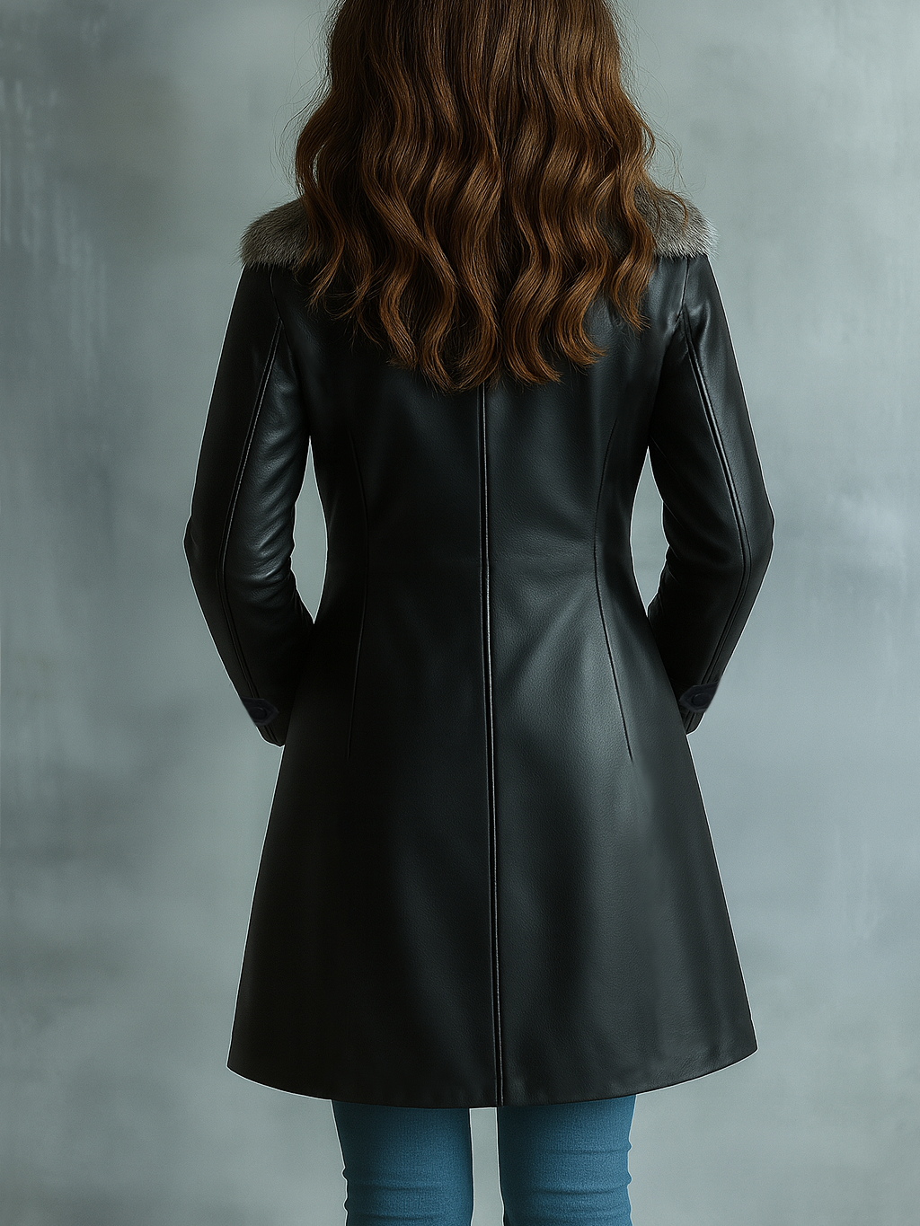 Slim Fit Leather Jacket - MollyBoo