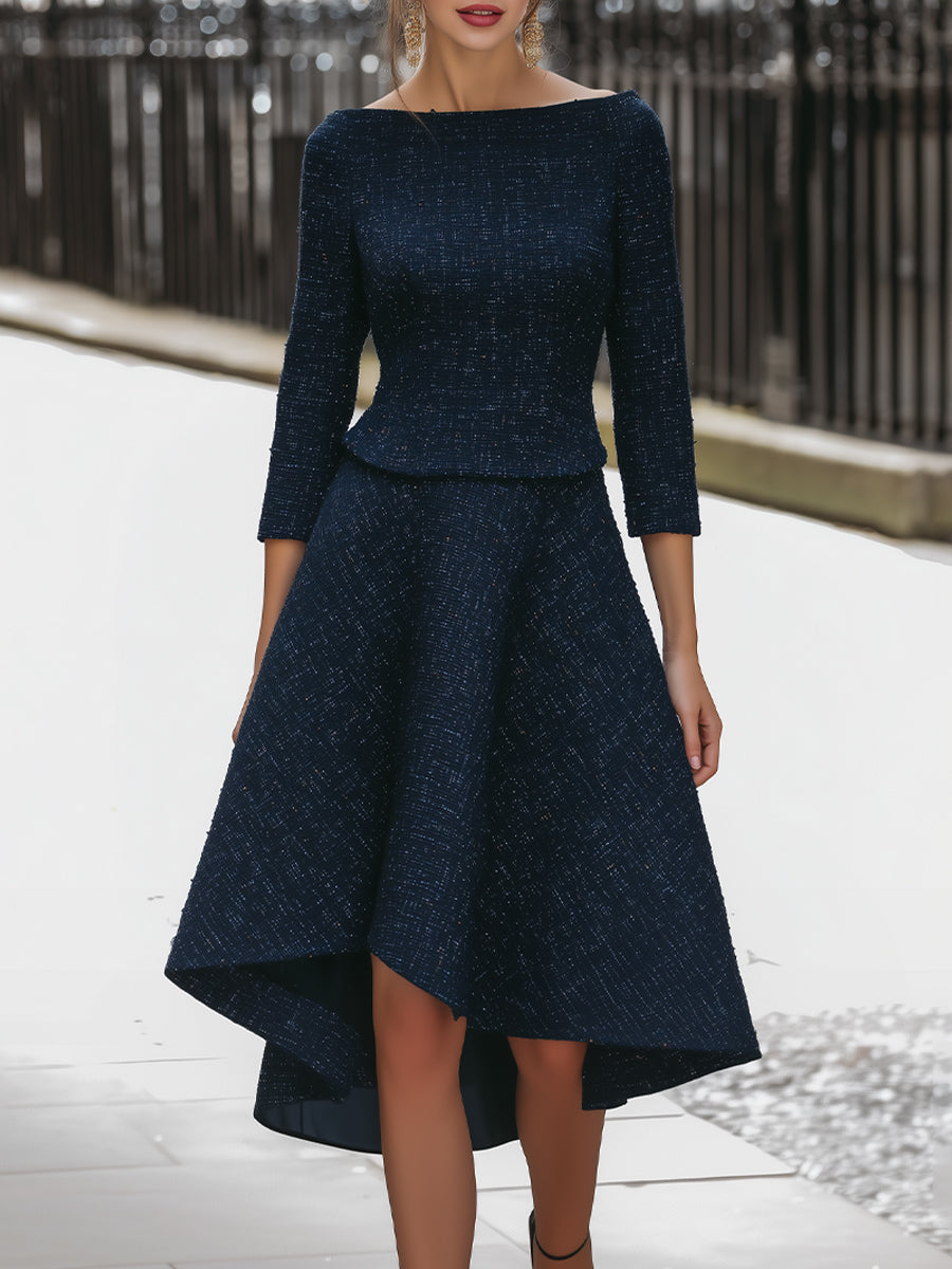 Midnight Symphony High-Low Cocktail Dress MollyBoo