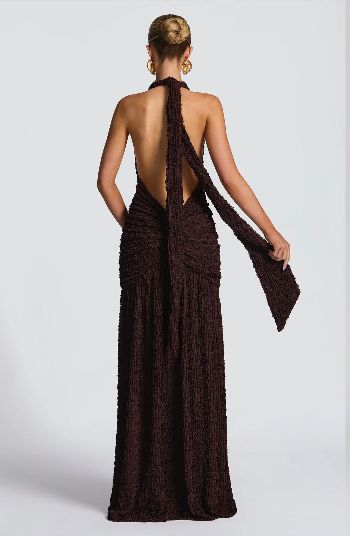 Minerva Camille Halterneck Maxi Dress MOLLYBOO