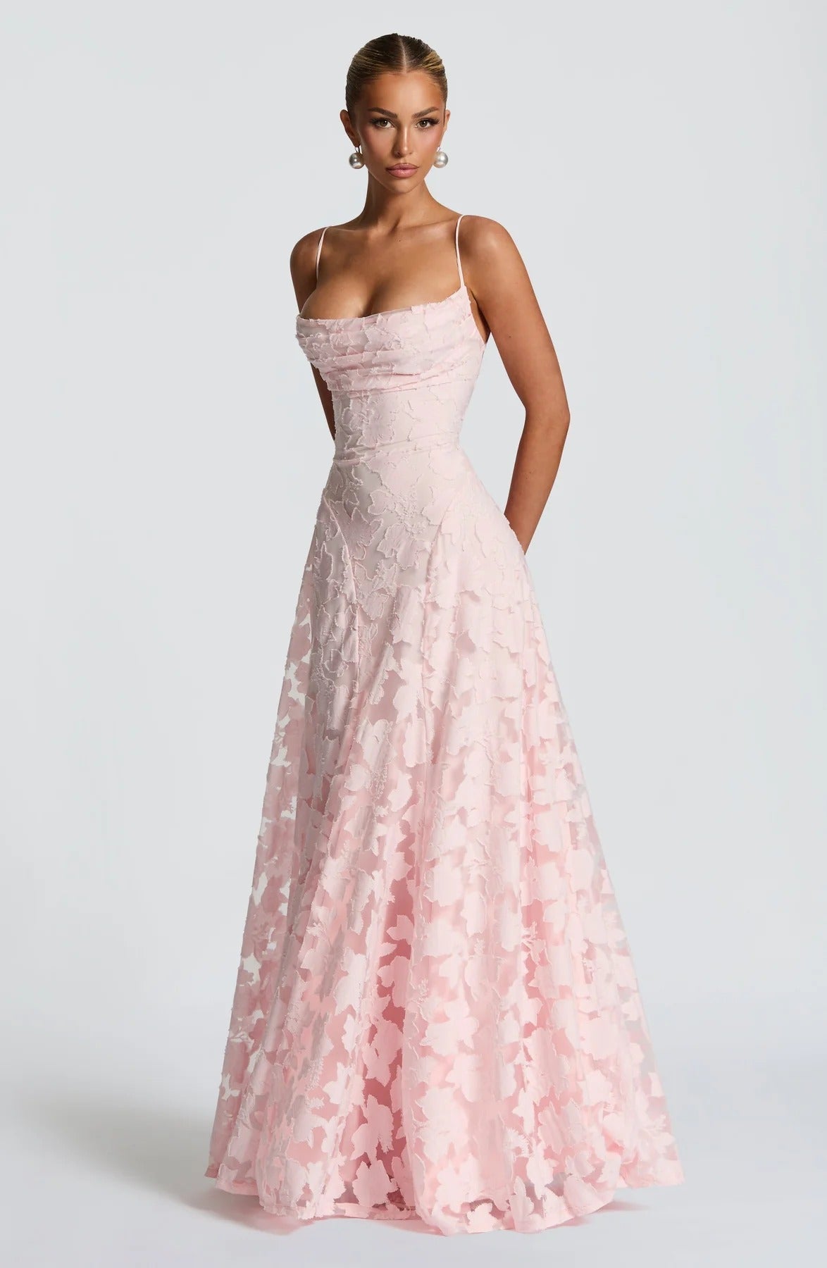 Francis Elegant Cowl Maxi Dress A minha loja