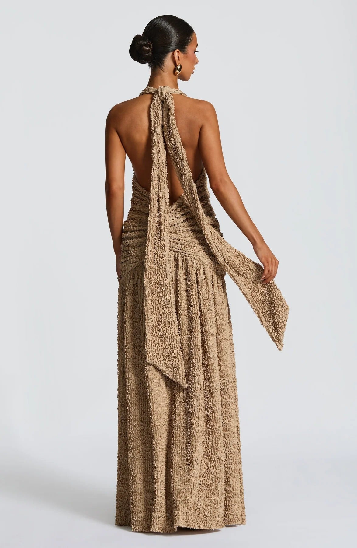 Minerva Camille Halterneck Maxi Dress MOLLYBOO