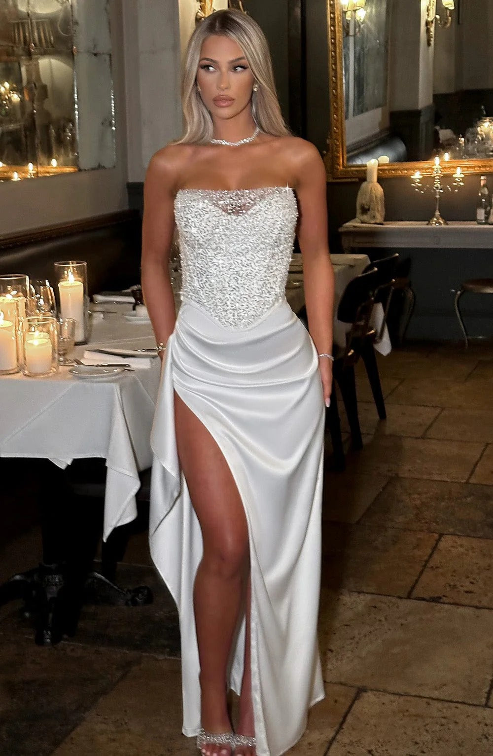 Emrielle Luxe Satin Maxi Dress A minha loja